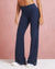 Lycra Wide Leg Pant - Navy